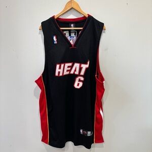 Adidas Miami Heat NBA Lebron James 6 Jersey Shirt Men’s Size 52